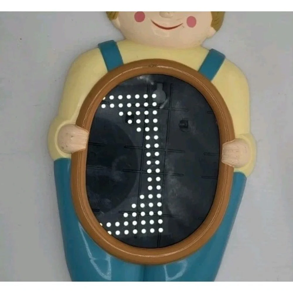 Rare Vintage 1980's  Kiddy picture frame Plastic Shelf / Wall Decor #H Happy Boy